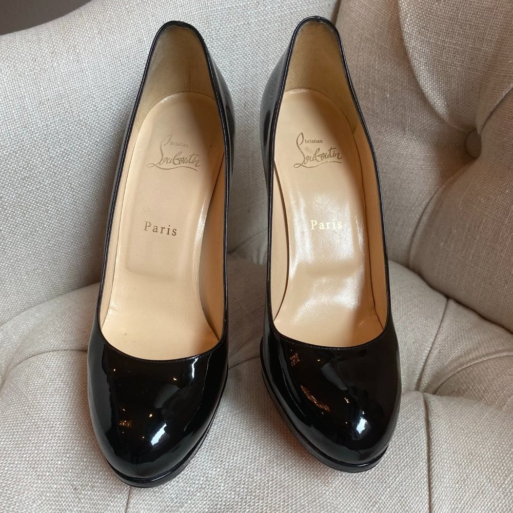 Christian Louboutin 120 Black Patent Size 39